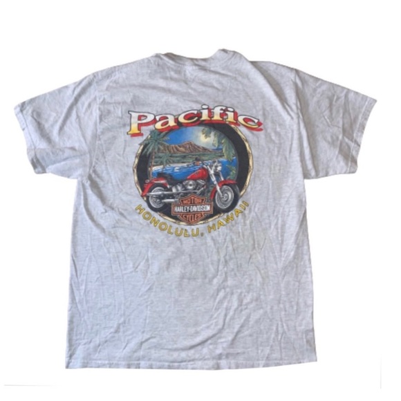 Vintage Harley Davidson Shirt / Eagle Hawaii Tee Shirt Large L Y2K - Picture 4 of 15